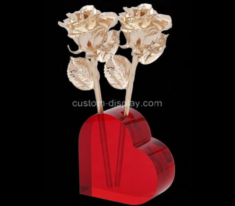 Custom acrylic heart vase for forever rose