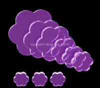 Custom acrylic flower shape stamp blocks CSBL-355 Custom acrylic flower shape stamp blocks