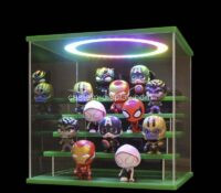 Custom acrylic 5 tiers mini figures LED display box CSC-233 Custom acrylic 5 tiers mini figures LED display box