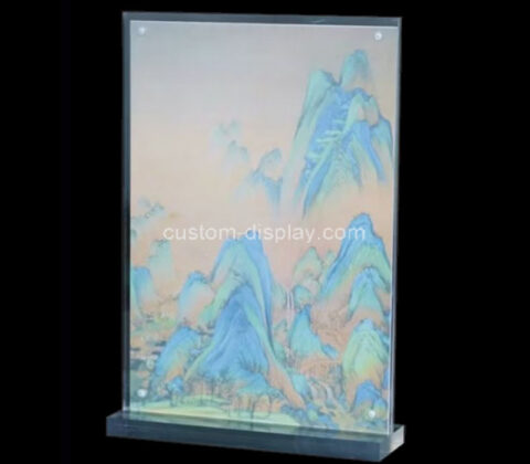 Custom acrylic landscape painting display sign holder