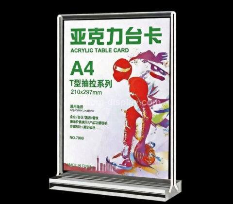 Custom acrylic table display sign holder