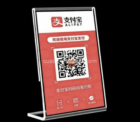 Custom acrylic payment sign holder