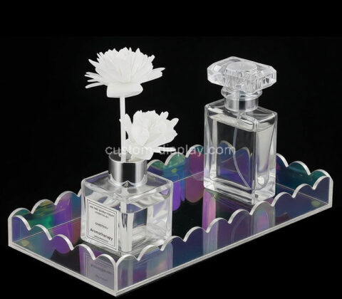 Custom acrylic decorative scalloped tray