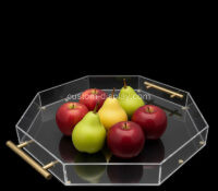 Custom acrylic octagon serving tray CST-304 Custom acrylic octagon serving tray