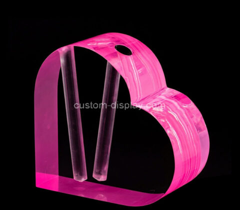 Custom acrylic 2 eternal roses heart-shaped vase