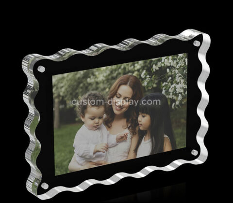 Custom acrylic scalloped picture frame block