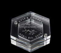 Custom acrylic hexagon jewelry gift packaging box CSA-1870 Custom acrylic hexagon jewelry gift packaging box