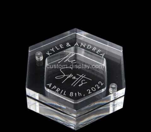 Custom acrylic hexagon jewelry gift packaging box