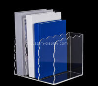 Custom acrylic scalloped file book holder CSB-613 Custom acrylic scalloped file book holder
