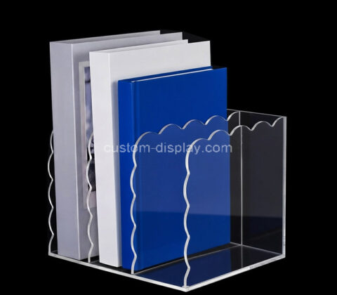 Custom acrylic scalloped file book holder