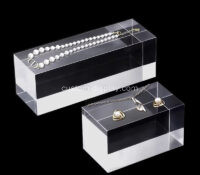 Custom acrylic retail shop jewelry display blocks CSBL-357 Custom acrylic retail shop jewelry display blocks