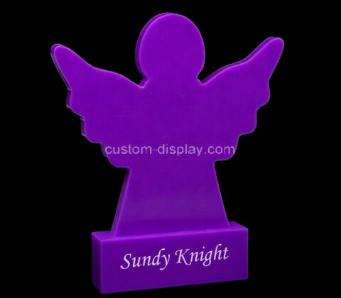 Custom acrylic angel trophy with personalized printing