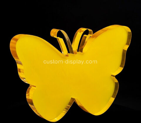 Custom acrylic butterfly shape sign block