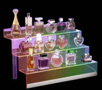Custom acrylic 3 tiers LED perfume display stand CSL-276 Custom acrylic 3 tiers LED perfume display stand