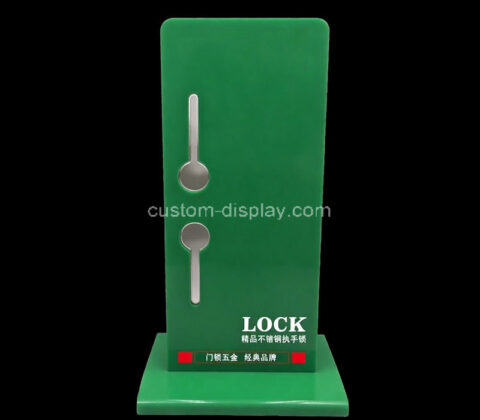 Custom acrylic door lock model display stand for shop