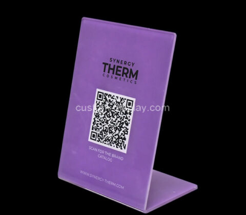 Custom acrylic service counters payment scanning sign holder