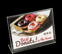 Custom acrylic L shape insert label sign holder CSS-376 Custom acrylic L shape insert label sign holder