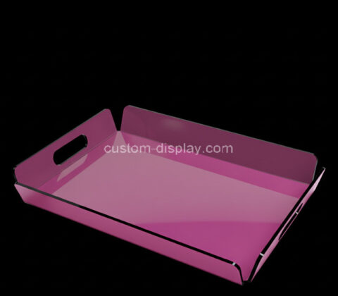 Custom plexiglass tray with handles