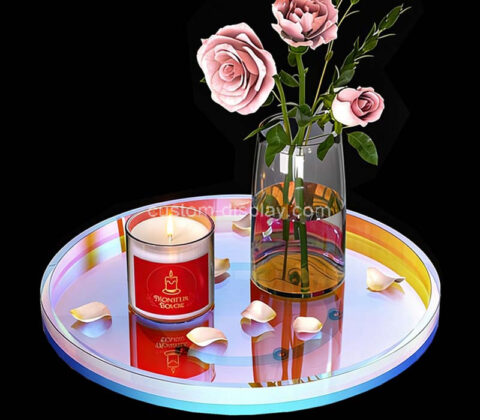 Custom plexiglass round multipurpose organizer tray