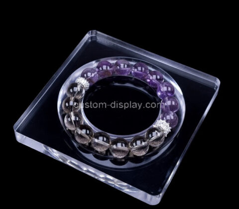 Custom engraved solid acrylic beaded bracelet display block