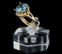 Custom hexagon acrylic jewelry display block CCA-323 Custom hexagon acrylic jewelry display block
