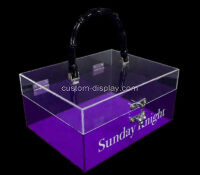 Custom acrylic gift box with handle CSA-1878 Custom acrylic gift box with handle