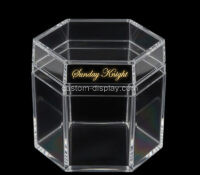Custom acrylic hexagon display box with lid CSA-1880 Custom acrylic hexagon display box with lid