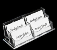 Custom acrylic multi pockets business card holders CSB-614 Custom acrylic multi pockets business card holders