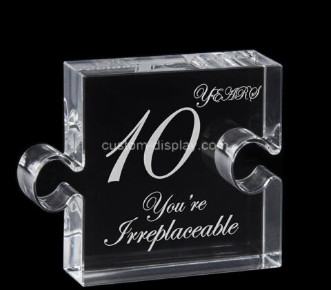 Custom acrylic puzzle awards block