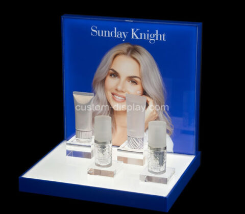 Custom acrylic skincare makeup LED display prop