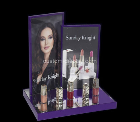 Custom acrylic lipgloss makeup LED display prop
