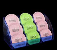 Custom plexiglass countertop facial mask display holders CSM-895 Custom plexiglass countertop facial mask display holders