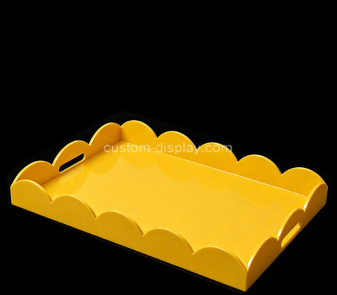 Custom plexiglass scalloped edge organizer tray