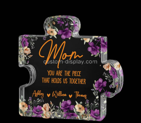 Custom acrylic personalized Mother's day puzzle gift block