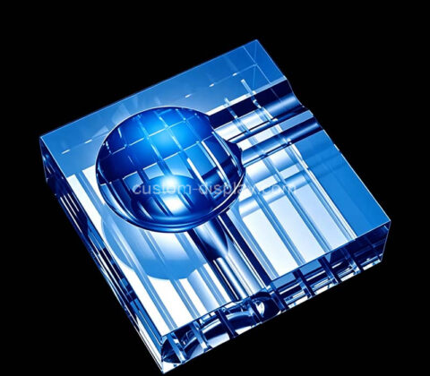 Custom acrylic luxury cigar ashtray block