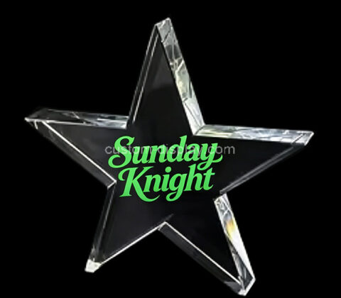 Custom acrylic star trophy block