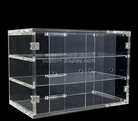 Custom acrylic 3 shelf display cabinet