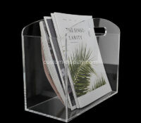 Custom acrylic desktop magazine holder with handles CSB-619 Custom acrylic desktop magazine holder with handles