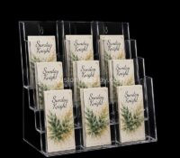 Custom acrylic wall multi pockets leaflet holders CSB-623 Custom acrylic wall multi pockets leaflet holders