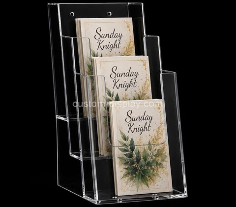 Custom acrylic wall 3 tiers flyer holders