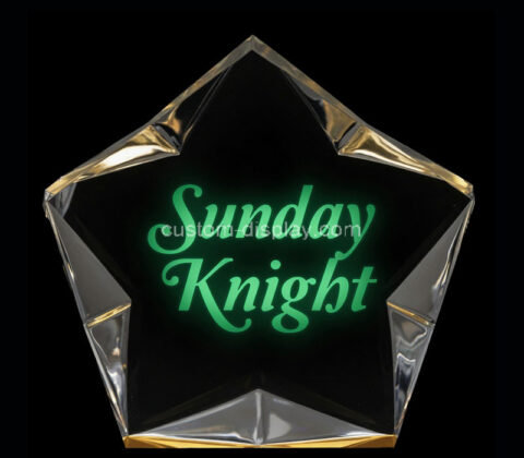 Custom acrylic pentagonal star plaque