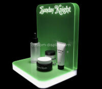 Custom acrylic illuminated skincare makeup display stand prop CSL-286 Custom acrylic illuminated skincare makeup display stand prop
