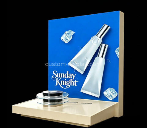 Custom acrylic LED skincare display stand