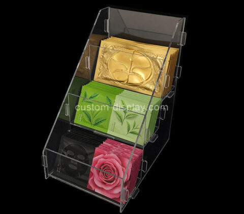 Custom plexiglass 3 tiers facial mask display stand