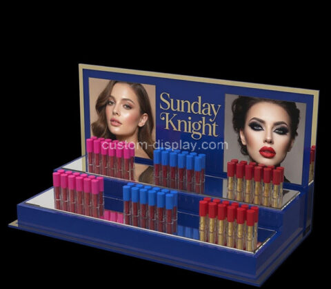 Custom plexiglass 2 tiers lipgloss display stand