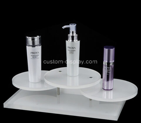 Custom plexiglass skincare display riser stand