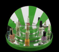 Custom plexiglass 3 tiers nail polish display riser stand CSM-902 Custom plexiglass 3 tiers nail polish display riser stand