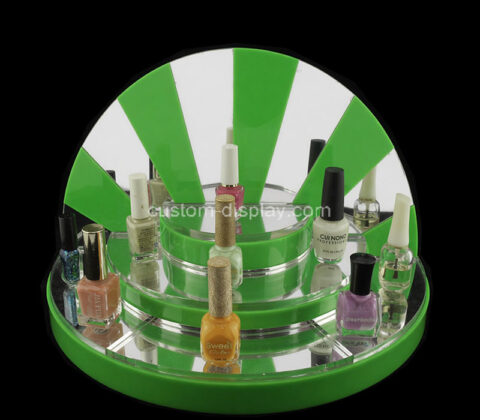 Custom plexiglass 3 tiers nail polish display riser stand