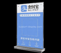Custom acrylic countertop payment sign stand holder CSS-381 Custom acrylic countertop payment sign stand holder