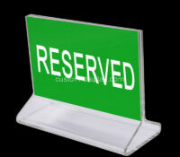 Custom acrylic table tent reserved sign CSS-383 Custom acrylic table tent reserved sign